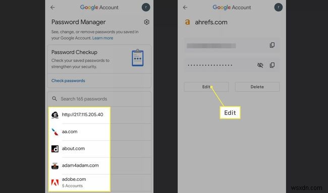 Android用のGoogleパスワードチェックの使用方法 