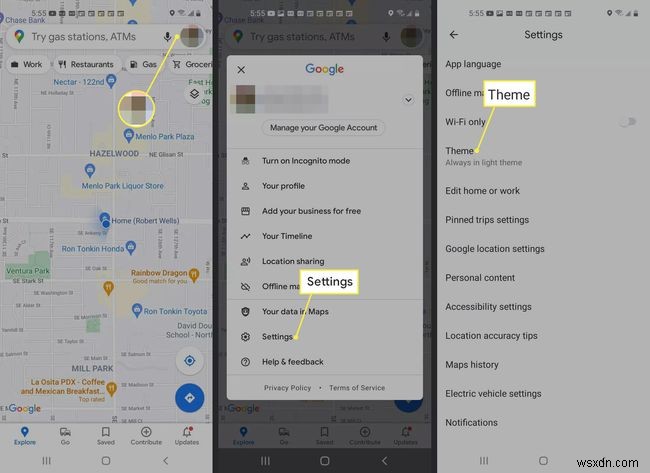 AndroidでGoogleマップのダークモードをオンにする方法 