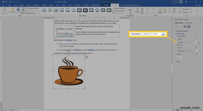 MicrosoftOfficeで画像の色を変更する方法 