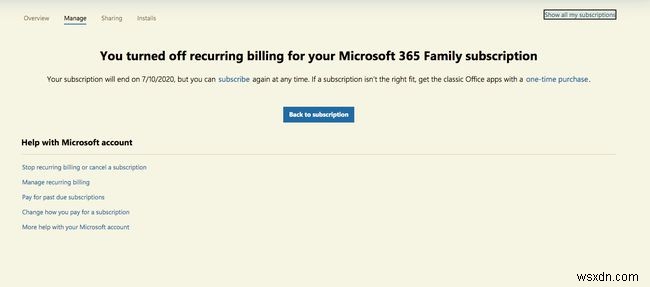 Microsoft365をキャンセルする方法 