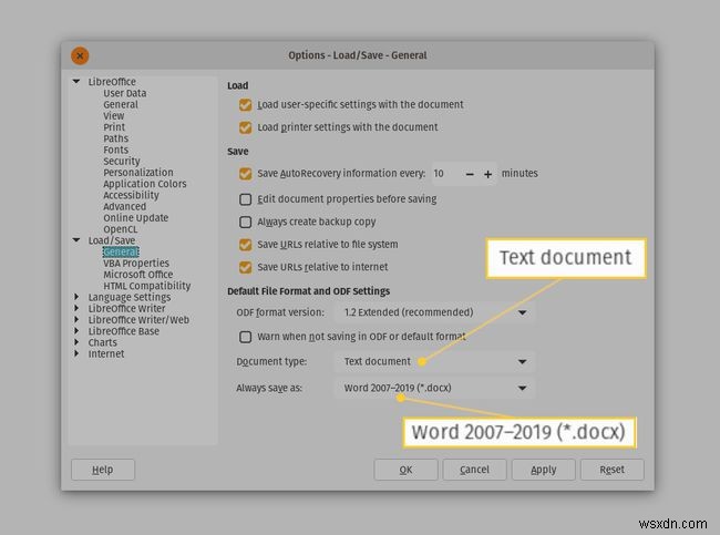 LibreOfficeファイルをMicrosoftOffice形式で保存する方法 