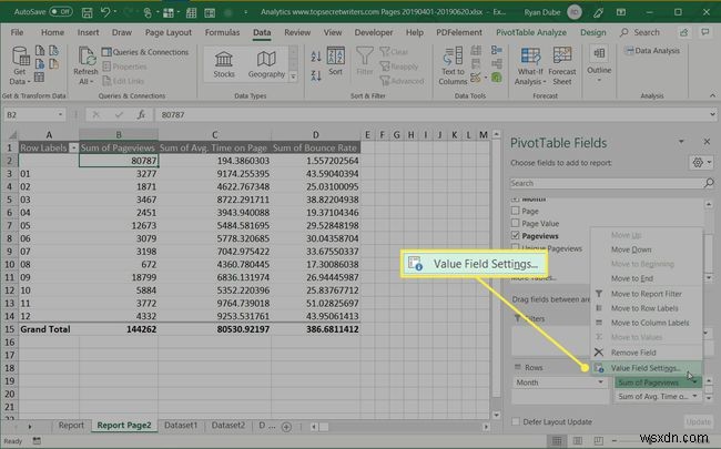 Excelでレポートを作成する方法 