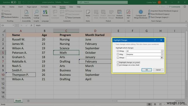 Excelで変更の追跡を使用する方法 