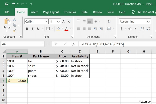 ExcelでLOOKUP関数を使用する方法 
