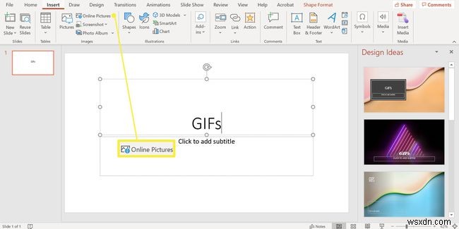 PowerPointにGIFを配置する方法 
