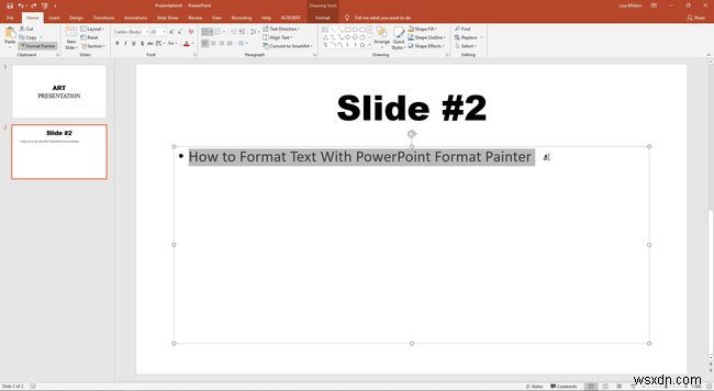 PowerPointフォーマットペインタでテキストをフォーマットする方法 