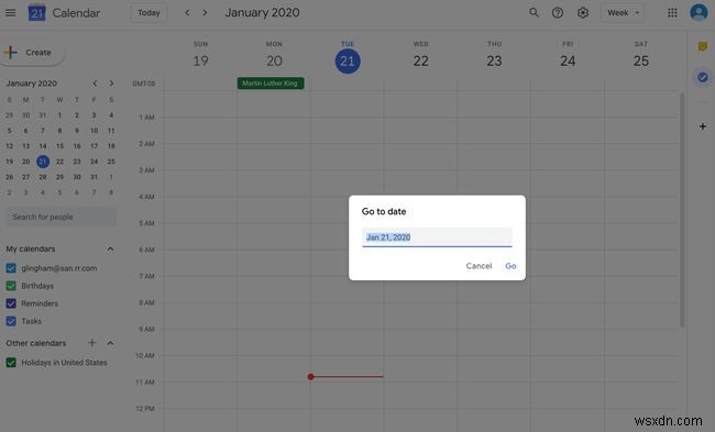 Googleカレンダーで任意の日付にすばやく移動する方法 