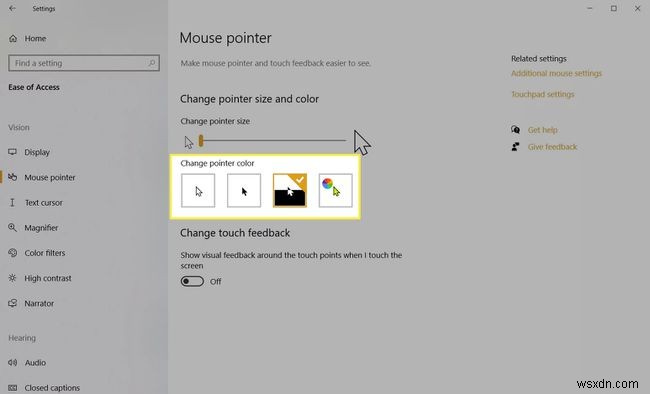 マウスの色を変更する方法 