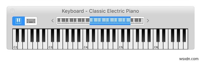 MacキーボードをGarageBandピアノに変える 