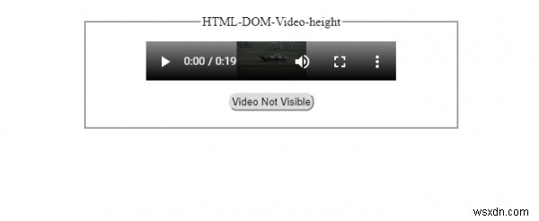 HTMLDOMビデオの高さプロパティ 
