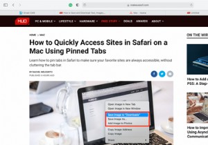 MacのSafariでテキスト、画像、およびWebページ全体を保存およびダウンロードする方法 