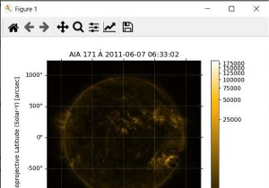 Pythonで太陽画像をプロットするSunPy 