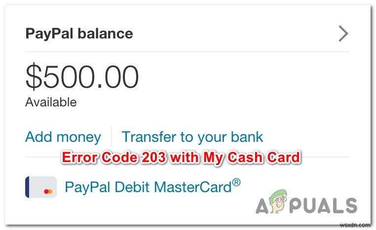 PayPalで現金エラーコード203を修正する方法 