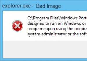 悪い画像エラーを修正 – Application.exe は Windows で実行するように設計されていないか、エラーが含まれています 