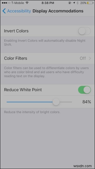 落ち着いたディスプレイのために iPhone でカラー フィルタを有効にする方法