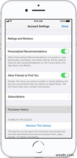 iPhoneでApple IDと詳細な購入履歴を表示する方法 