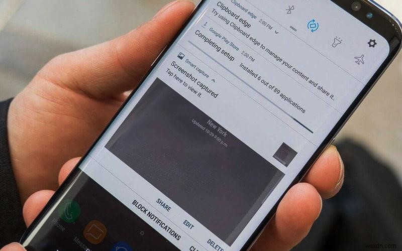 Samsung Galaxy S8 および S8+ でスクリーンショットを撮る方法