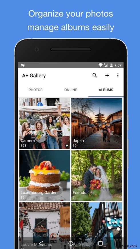 写真を管理する Android 向けトップ ギャラリー アプリ