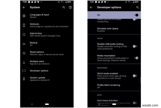 Android 11 Beta で新しいメディア コントロールを有効にする方法