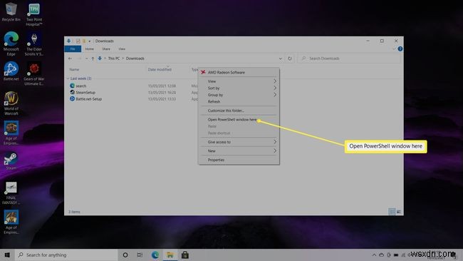 Windows 10でフォルダ内にコマンドプロンプトを開く方法