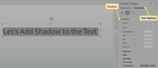 PowerPointでテキストに影(シャドウ)を付ける3つの方法