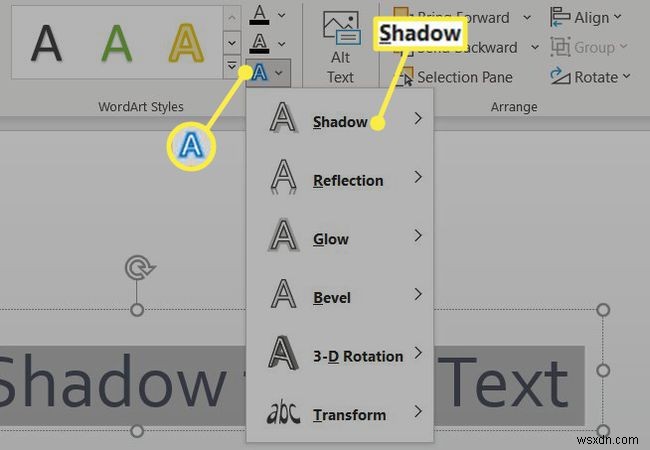 PowerPointでテキストに影(シャドウ)を付ける3つの方法
