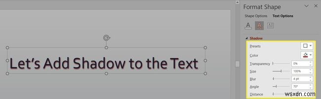 PowerPointでテキストに影(シャドウ)を付ける3つの方法