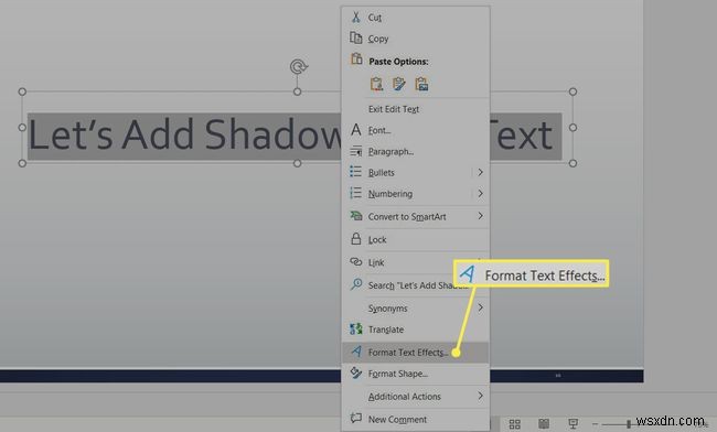 PowerPointでテキストに影(シャドウ)を付ける3つの方法