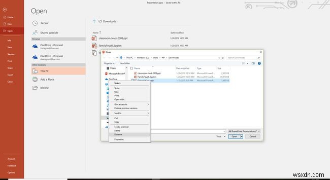 PowerPointのスライドショーファイル（.ppsx）を作業用ファイル（.pptx）に変換する方法