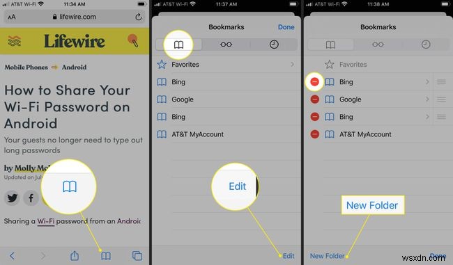 iPhoneのSafariでブックマークを追加・編集・削除する方法