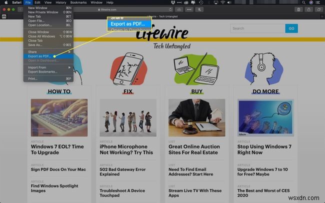 MacのSafariでWebページをPDFとして保存する方法