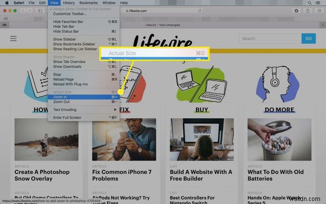 MacのSafariで文字サイズ・ズームレベルを変更する方法