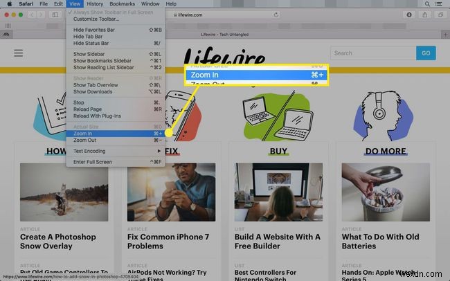 MacのSafariで文字サイズ・ズームレベルを変更する方法