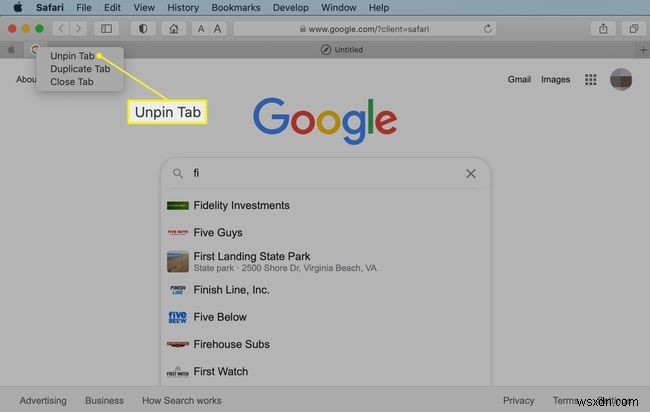 Safari(Mac)でWebサイトをピン留め・解除する方法