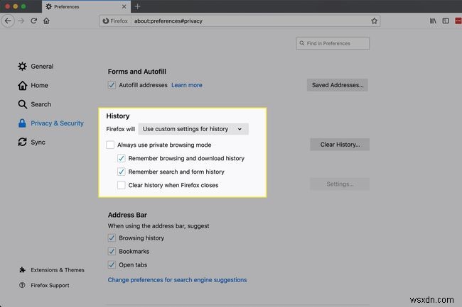 Firefoxで閲覧履歴とプライベートデータを管理・消去する方法