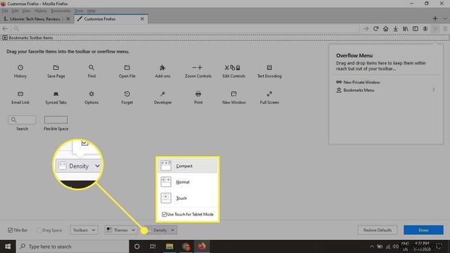 Firefoxのメニューとツールバーをカスタマイズする方法