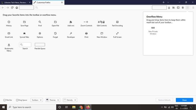 Firefoxのメニューとツールバーをカスタマイズする方法