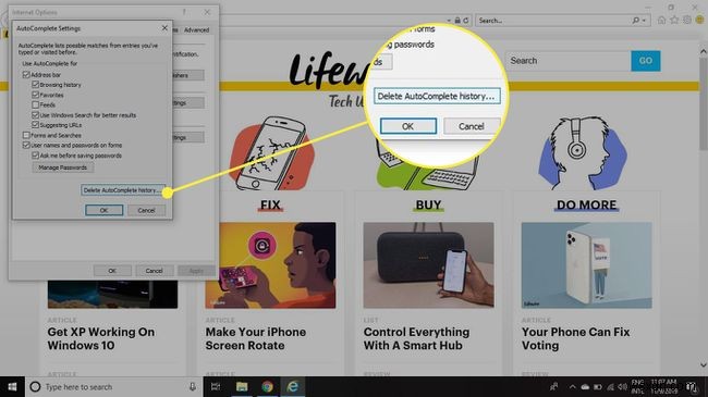 Internet Explorer 11でオートコンプリートを管理・無効化する方法
