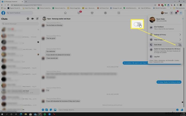 Facebook Messengerのダークモードをオンにする方法【PC・ブラウザ・スマホ対応】