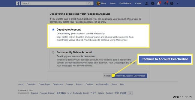 Facebookアカウントを一時的に無効化する方法【PC・スマホ対応】