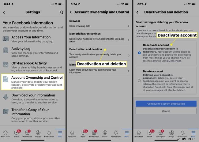 iPhoneでFacebookアカウントを一時的に無効化する方法【アプリ・Safari両対応】