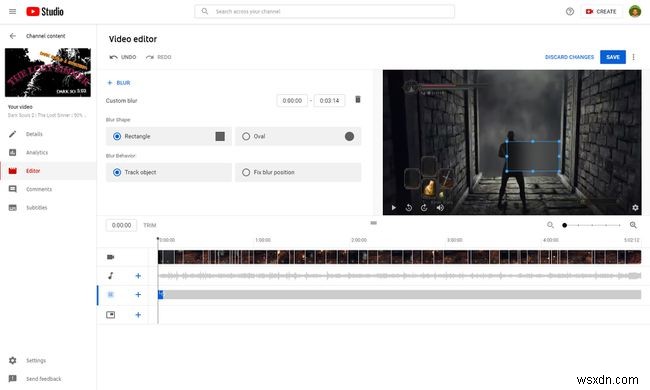 YouTube動画の編集方法｜PCブラウザでできるトリミング・ぼかし・音声追加の手順
