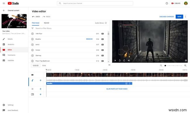YouTube動画の編集方法｜PCブラウザでできるトリミング・ぼかし・音声追加の手順