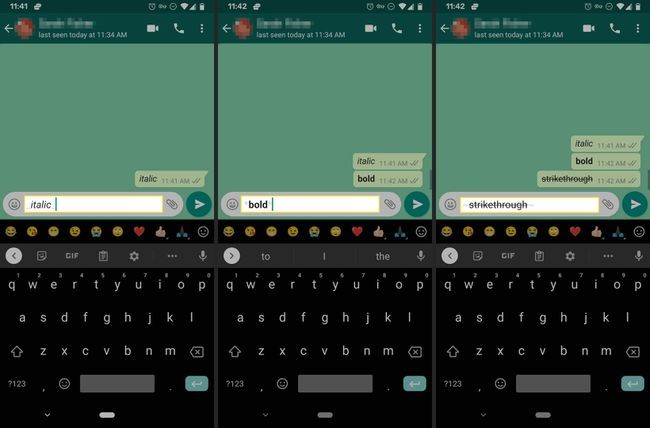 WhatsAppメッセージで太字・斜体・取り消し線を使う方法