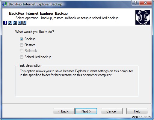 BackRex IE BackupでInternet Explorerの設定をバックアップ・復元する方法