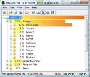TreeSize Freeでディスク容量を簡単分析!空き容量が消えた原因を突き止める方法