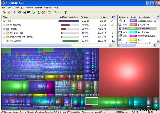 WinDirStatでハードディスクの使用状況を可視化・整理する方法
