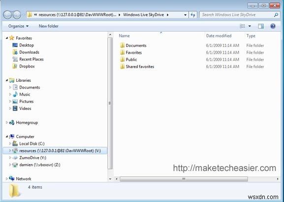 Gladinetを使ってデスクトップからWindows Live SkyDrive(25GB)にアクセスする方法