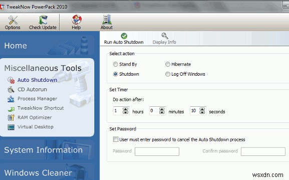 TweakNow PowerPack 2010:Windowsを総合的にチューニングできる多機能アプリケーション