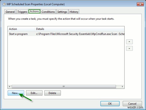 夜間にMicrosoft Security Essentialsのスキャンを自動実行し、完了後にPCをシャットダウンする方法